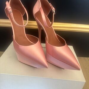Amina Mauddi satin platform heel. Never been worn w/box!